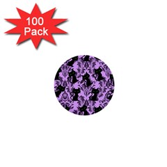 Purple Cats 1  Mini Buttons (100 Pack)  by NerdySparkleGoth