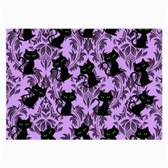 Purple Cats Large Glasses Cloth (2 Sides) by NerdySparkleGoth