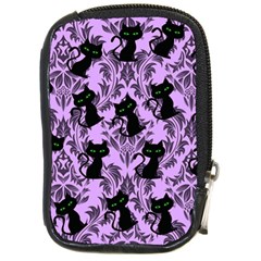 Purple Cats Compact Camera Leather Case by NerdySparkleGoth