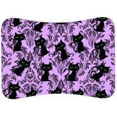 Purple Cats Velour Seat Head Rest Cushion by NerdySparkleGoth