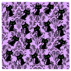 Purple Cats Wooden Puzzle Square by NerdySparkleGoth