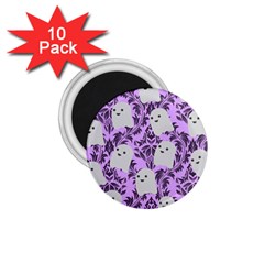 Purple Ghosts 1 75  Magnets (10 Pack)  by NerdySparkleGoth