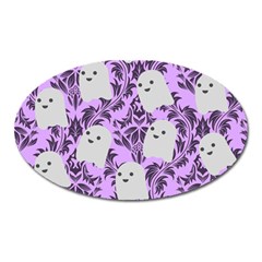 Purple Ghosts Oval Magnet by NerdySparkleGoth