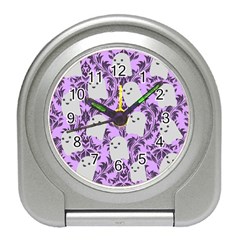 Purple Ghosts Travel Alarm Clock by NerdySparkleGoth