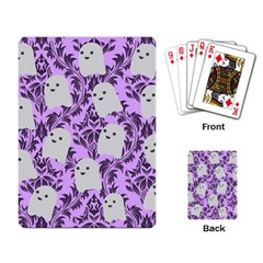 Purple Ghosts Playing Cards Single Design (rectangle)