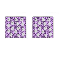 Purple Ghosts Cufflinks (square) by NerdySparkleGoth