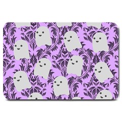 Purple Ghosts Large Doormat  by NerdySparkleGoth