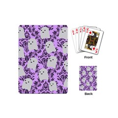 Purple Ghosts Playing Cards Single Design (mini) by NerdySparkleGoth