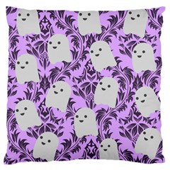 Purple Ghosts Large Cushion Case (one Side) by NerdySparkleGoth