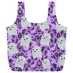 Purple Ghosts Full Print Recycle Bag (xl) by NerdySparkleGoth