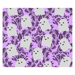 Purple Ghosts Double Sided Flano Blanket (small)  by NerdySparkleGoth