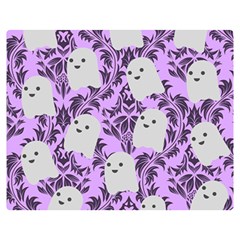 Purple Ghosts Double Sided Flano Blanket (medium)  by NerdySparkleGoth