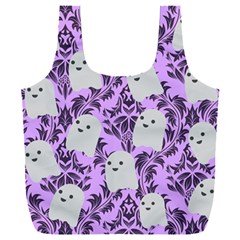 Purple Ghosts Full Print Recycle Bag (xxl) by NerdySparkleGoth