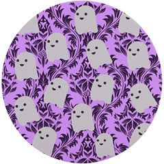 Purple Ghosts Uv Print Round Tile Coaster by NerdySparkleGoth