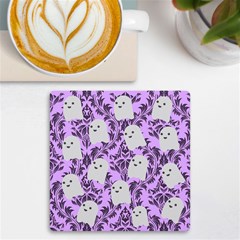 Purple Ghosts Uv Print Square Tile Coaster  by NerdySparkleGoth