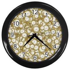 Vintage Clock Motif Pattern Wall Clock (black)