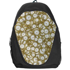 Vintage Clock Motif Pattern Backpack Bag by dflcprintsclothing