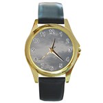 Storm Clouds Collection Round Gold Metal Watch Front