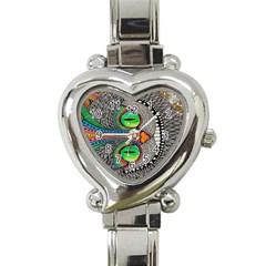 Alice In Wonderland Cat Heart Italian Charm Watch by artworkshop