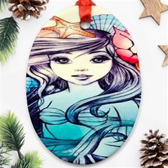 Beautifull Ariel Little Mermaid  Painting Ornament (oval) by artworkshop