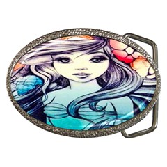 Beautifull Ariel Little Mermaid  Painting Belt Buckles by artworkshop