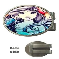 Beautifull Ariel Little Mermaid  Painting Money Clips (oval)  by artworkshop