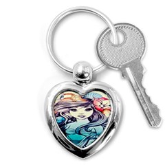 Beautifull Ariel Little Mermaid  Painting Key Chain (heart) by artworkshop