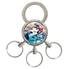 Beautifull Ariel Little Mermaid  Painting 3-ring Key Chain by artworkshop