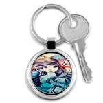 Beautifull Ariel Little Mermaid  Painting Key Chain (Round) Front