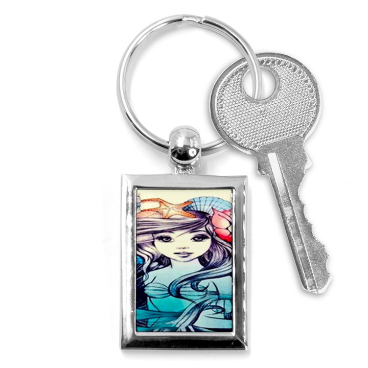 Beautifull Ariel Little Mermaid  Painting Key Chain (Rectangle)