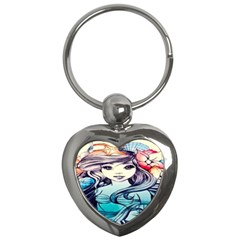 Beautifull Ariel Little Mermaid  Painting Key Chain (heart) by artworkshop