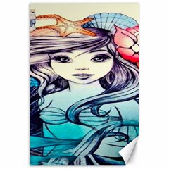 Beautifull Ariel Little Mermaid  Painting Canvas 24  X 36  by artworkshop