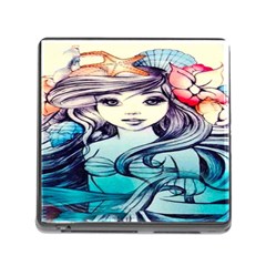 Beautifull Ariel Little Mermaid  Painting Memory Card Reader (square 5 Slot) by artworkshop