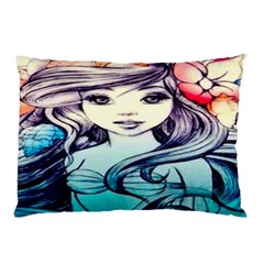 Beautifull Ariel Little Mermaid  Painting Pillow Case by artworkshop