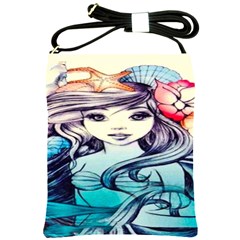 Beautifull Ariel Little Mermaid  Painting Shoulder Sling Bag by artworkshop