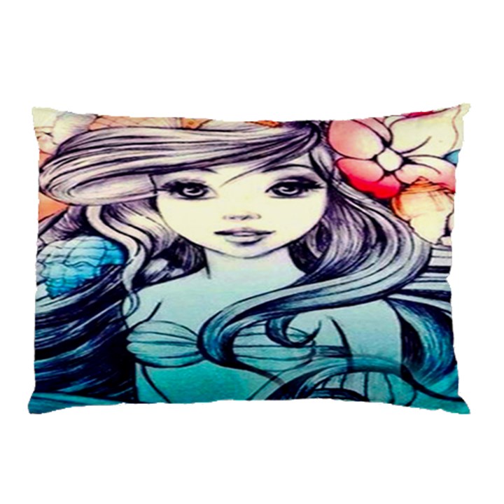 Beautifull Ariel Little Mermaid  Painting Pillow Case (Two Sides)