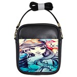 Beautifull Ariel Little Mermaid  Painting Girls Sling Bag Front