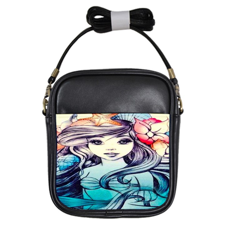 Beautifull Ariel Little Mermaid  Painting Girls Sling Bag