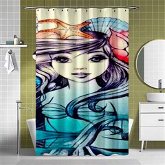 Beautifull Ariel Little Mermaid  Painting Shower Curtain 48  X 72  (small)  by artworkshop