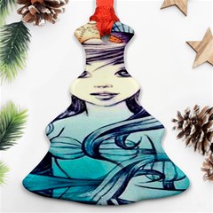 Beautifull Ariel Little Mermaid  Painting Christmas Tree Ornament (two Sides)