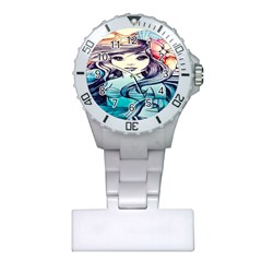 Beautifull Ariel Little Mermaid  Painting Plastic Nurses Watch by artworkshop