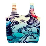 Beautifull Ariel Little Mermaid  Painting Full Print Recycle Bag (L) Back