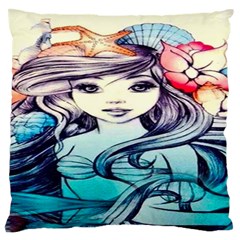 Beautifull Ariel Little Mermaid  Painting Standard Flano Cushion Case (one Side) by artworkshop