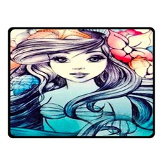 Beautifull Ariel Little Mermaid  Painting Double Sided Fleece Blanket (small) 