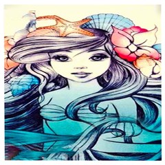 Beautifull Ariel Little Mermaid  Painting Wooden Puzzle Square by artworkshop