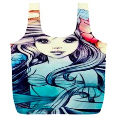 Beautifull Ariel Little Mermaid  Painting Full Print Recycle Bag (xxl) by artworkshop