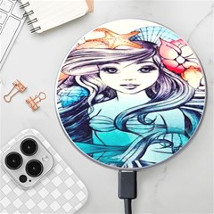 Beautifull Ariel Little Mermaid  Painting Wireless Charger