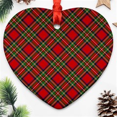 Royal Stewart Tartan Ornament (heart) by sifis