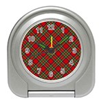 Royal Stewart Tartan Travel Alarm Clock Front