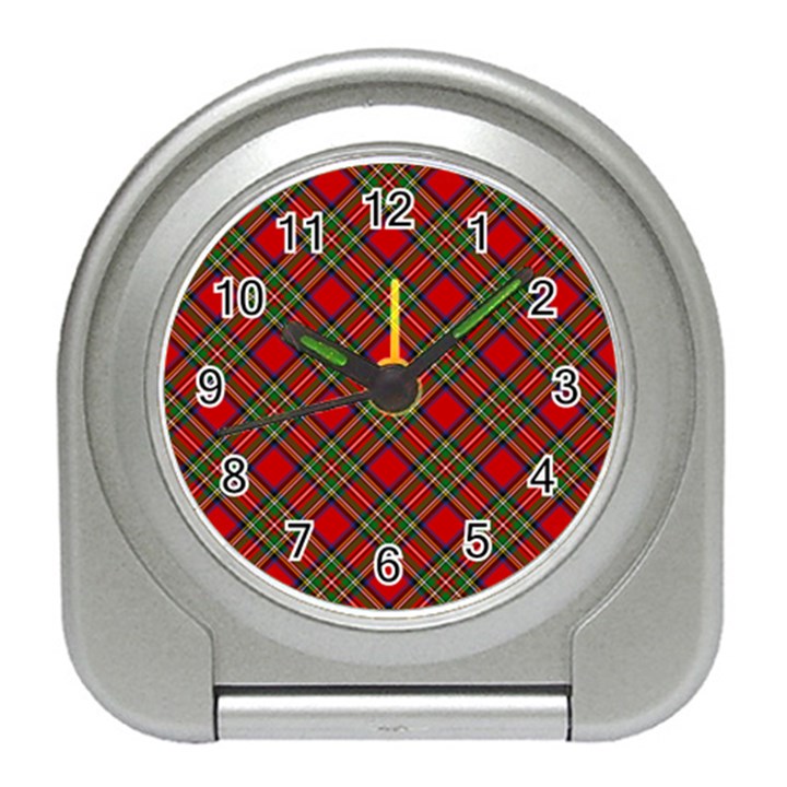 Royal Stewart Tartan Travel Alarm Clock